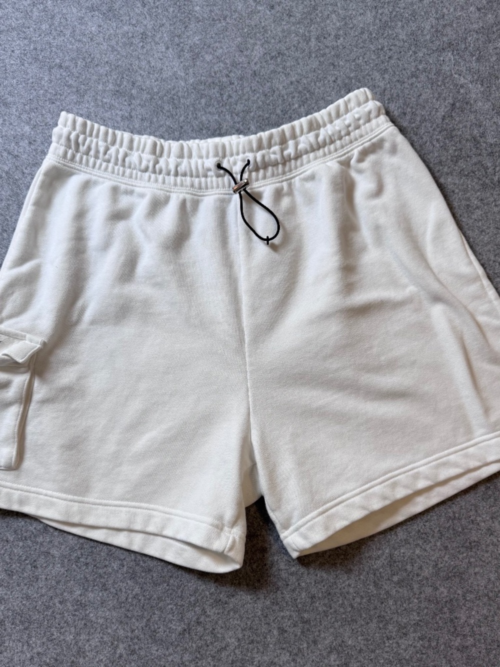 Nike White Fleece Cargo Lounge Shorts Size Large